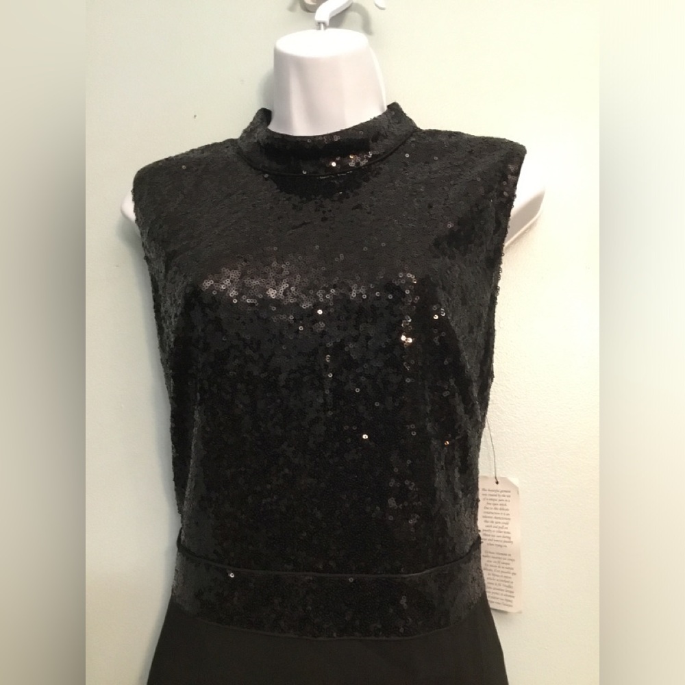 Maggy London Black Sequin Backless Dress - Picture 7 of 15